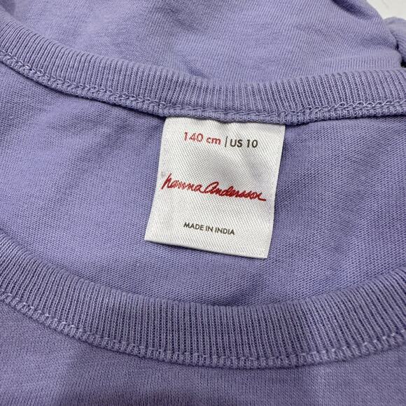 Hanna Andersson Sweet Lavender Knit Flutter Tee - Picture 5 of 7